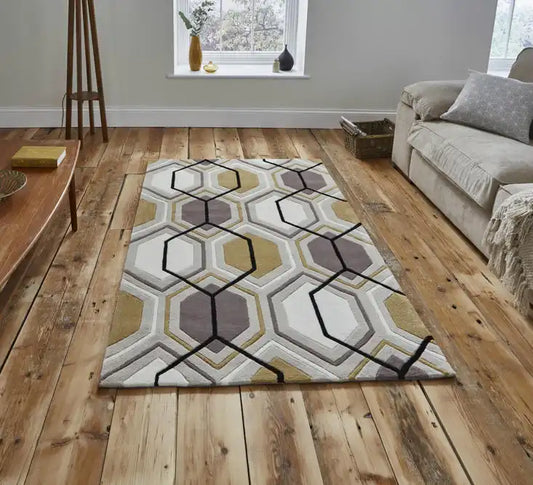 HK 7526 Beige Yellow Rug RS
