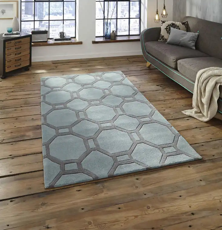 Noble House 4338 Blue Grey Rug RS