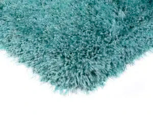 Asiatic cascade cascade cerulean Blue Living Room Shaggy Rug.