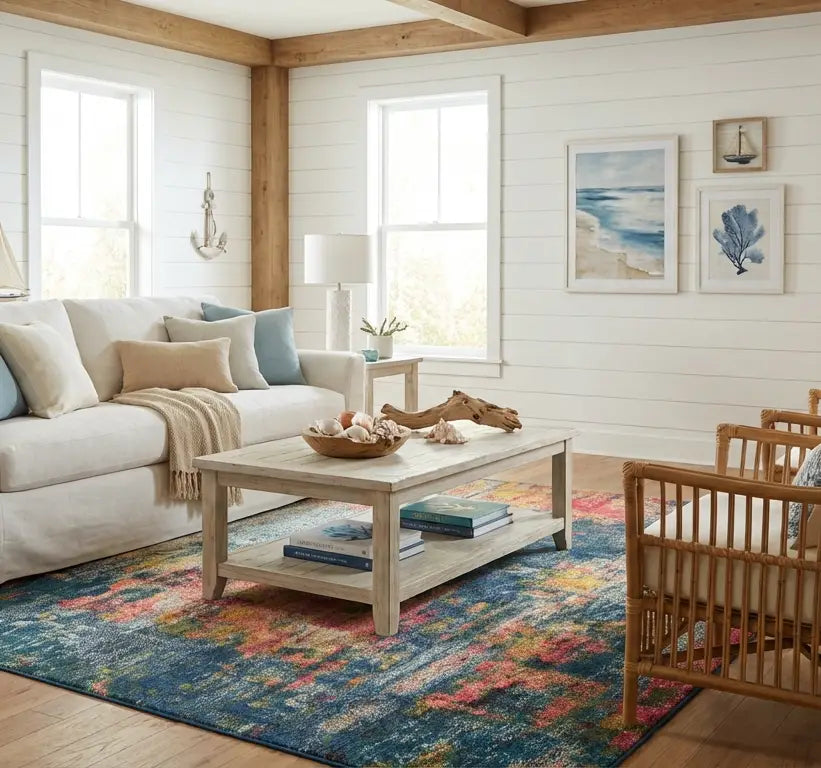 Celestial CES09 Blue Yellow Rug RS