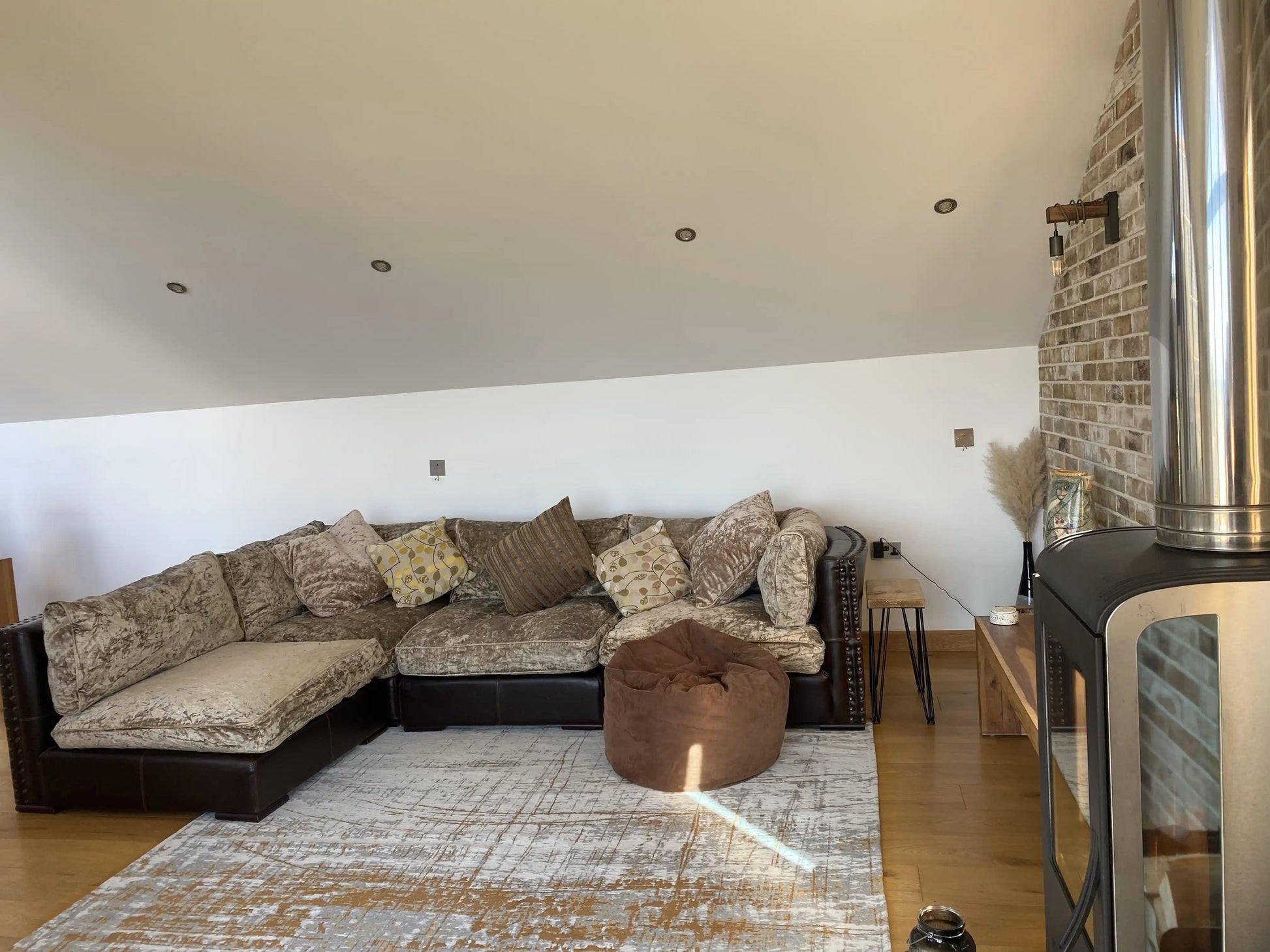 Photo by Lesley Richardson, | Louis de Poortere mad men columbus gold 8419 Living Room Flat Weave Rug.