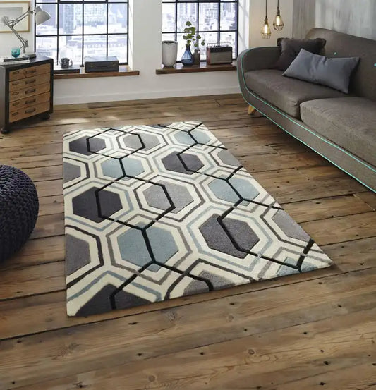HK 7526 Grey Blue Rug RS