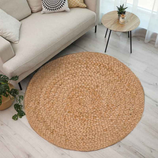 Heaton Circular Round Jute Rugs in Naturelle