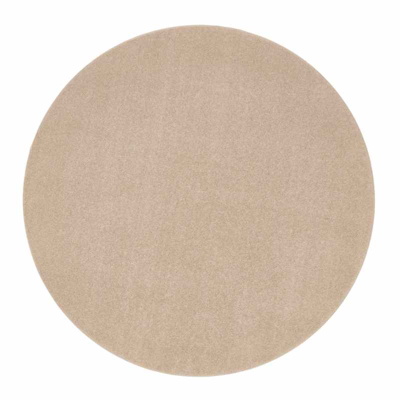 Hug Rug Sense Plain Modern Washable Luxury Circle Rug in Beige