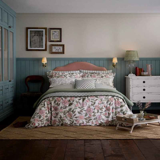 Juliette Floral Bedding by Joules in Khaki Green