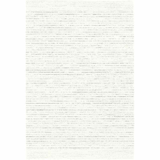 Mehari 23264 6474 Wilton Stripe Shaggy Rug in White