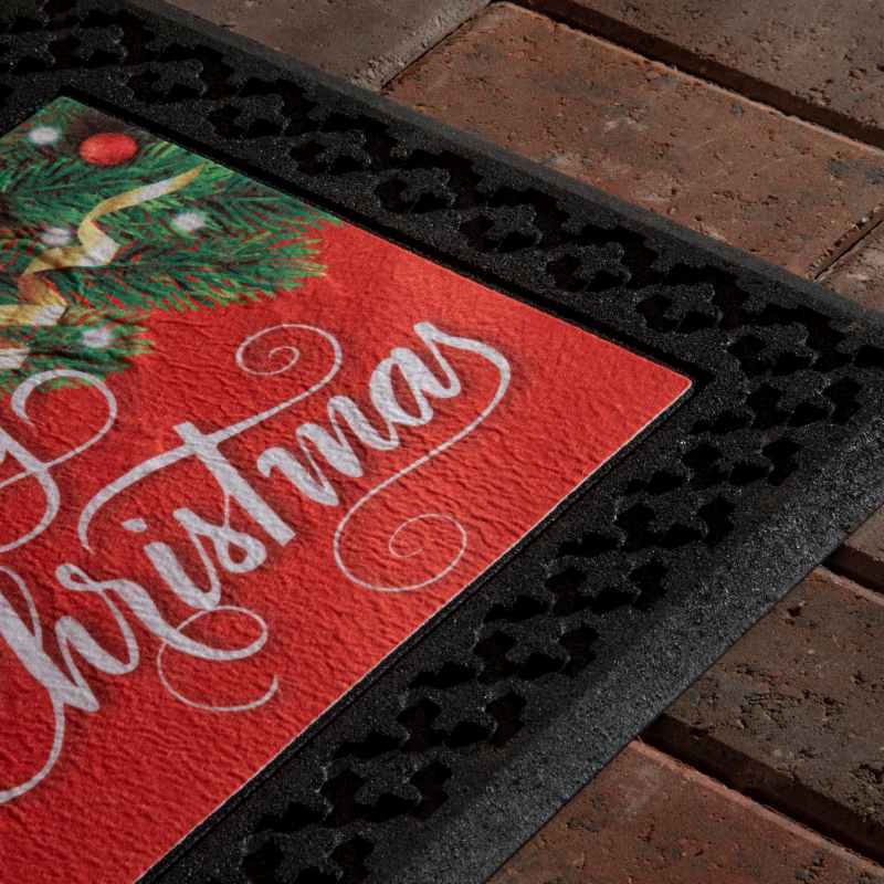 Merry Christmas Santa LED Light & Singing Doormats in Red