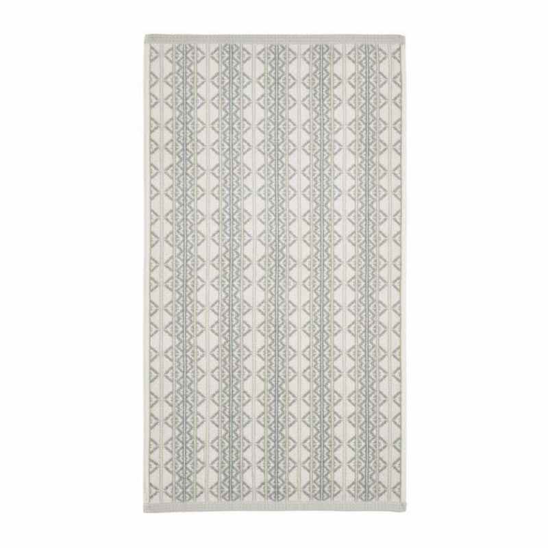 Navah Geometric Cotton Towel in Sage Green