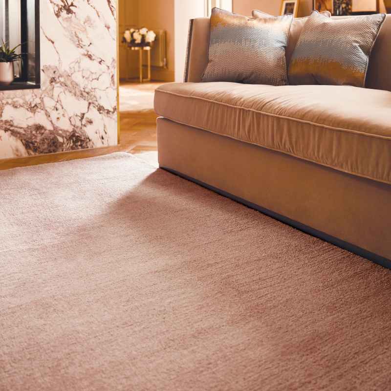 Reef Plain Dye Eco Rugs in Blush Pink