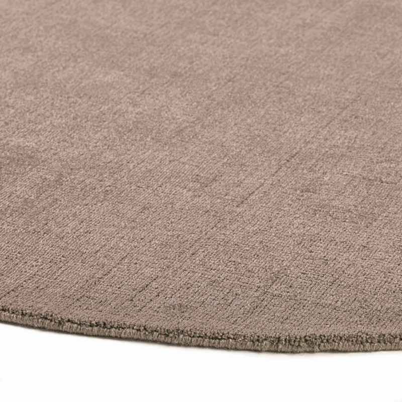 Reef Plain Dye Eco Circle Rugs in Mink Brown