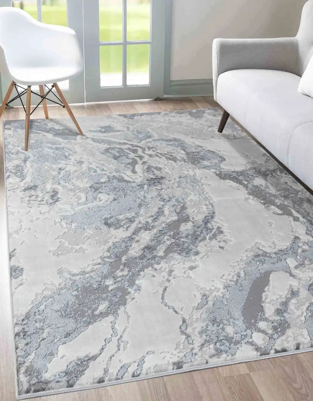Emperor 325 Picasso Silver Rug