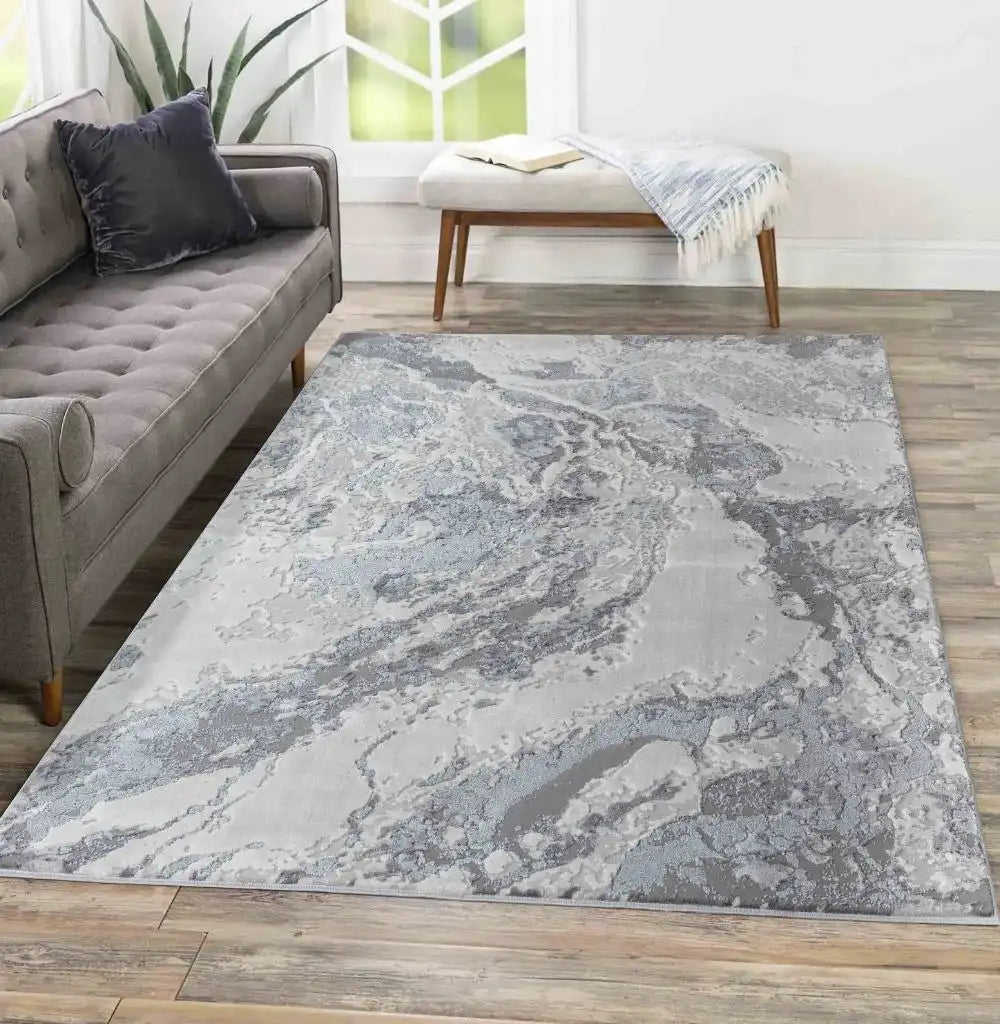 Emperor 325 Picasso Silver Rug