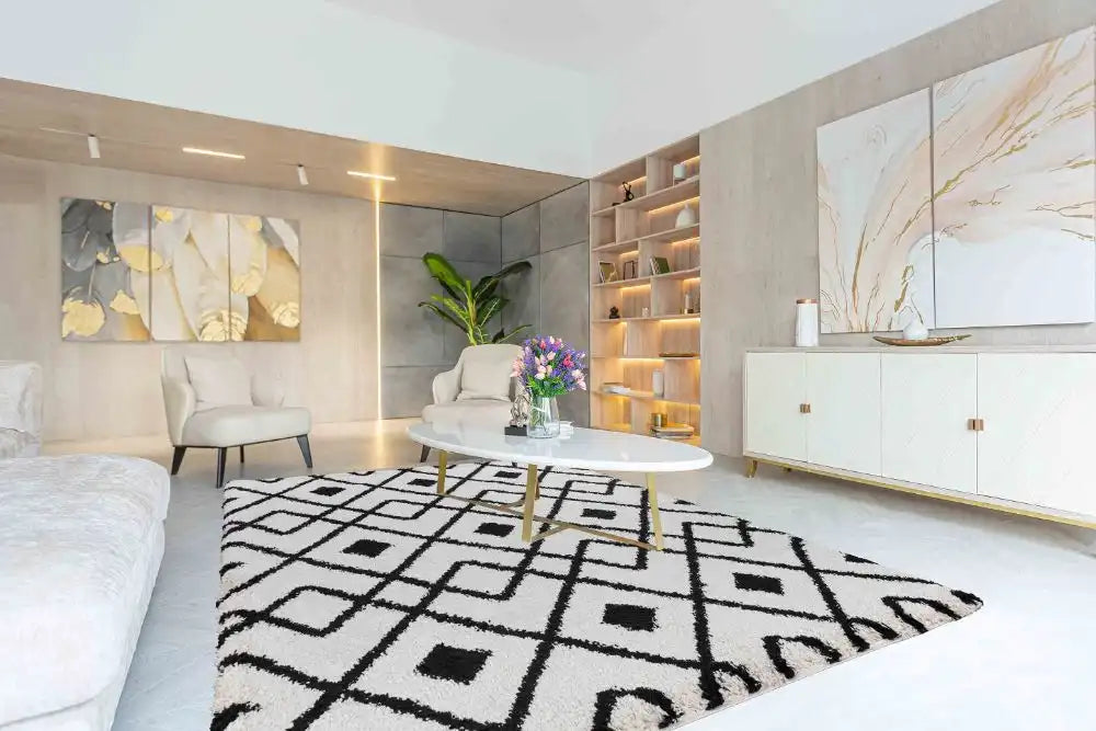 Marrakesh Serdim 530 Distorted Checkered stone Rug
