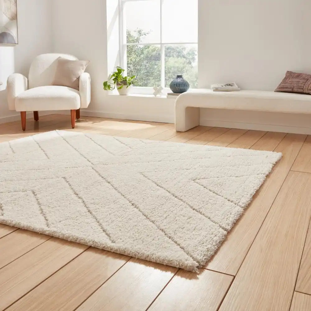 Ideal Shaggy 80362 Cream Rug RS
