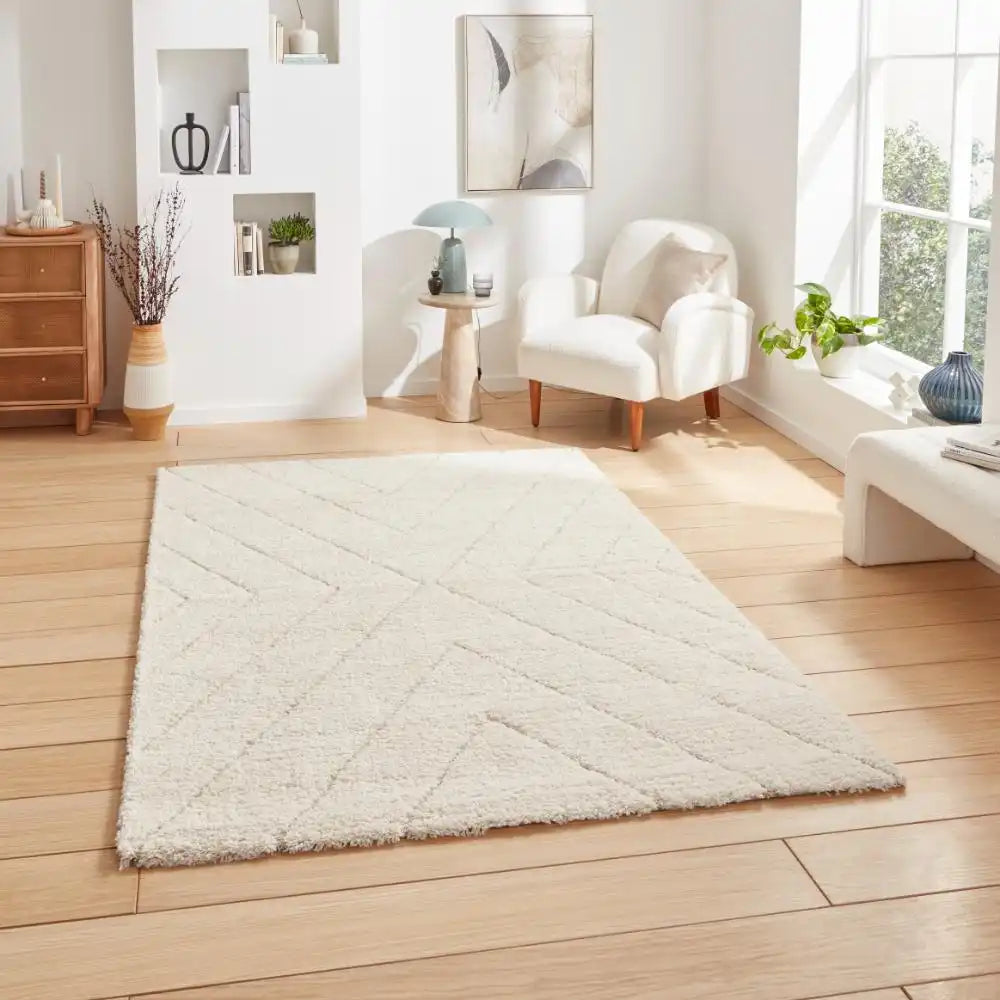 Ideal Shaggy 80362 Cream Rug RS