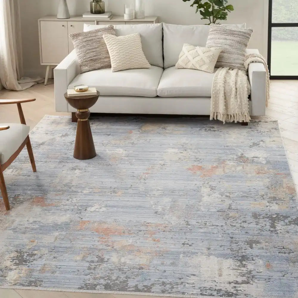Abstract Hues ABH01 Grey Blue Rug RS