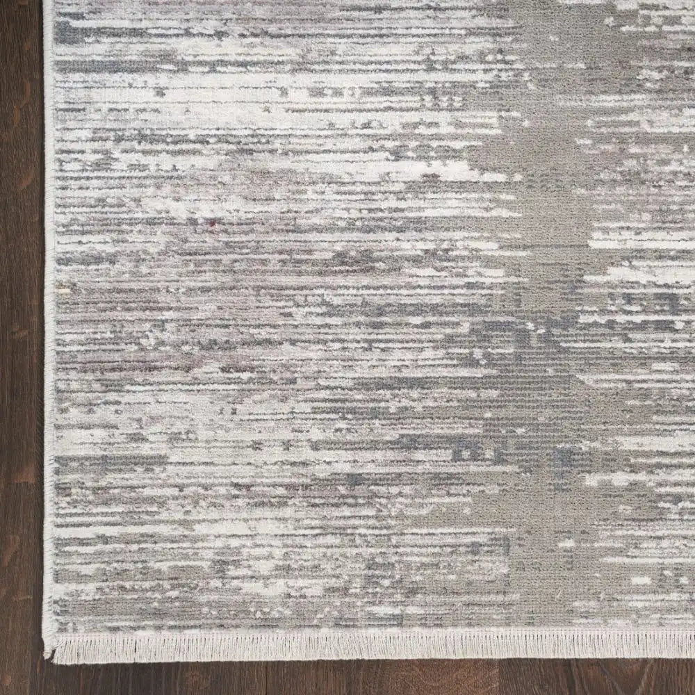 Abstract Hues ABHo3 Grey White Rug RS