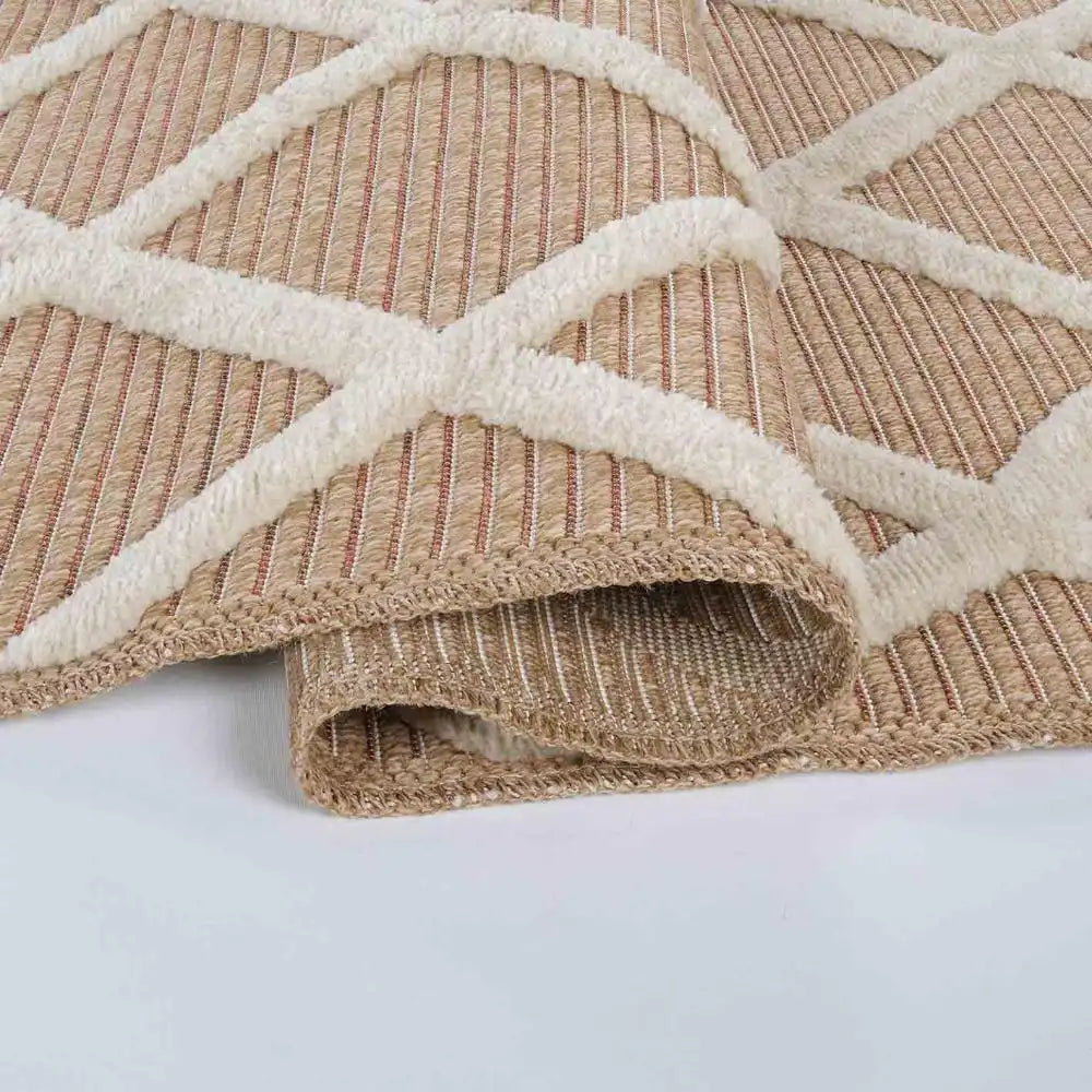 Harper Outdoor Diamond Cream Rug