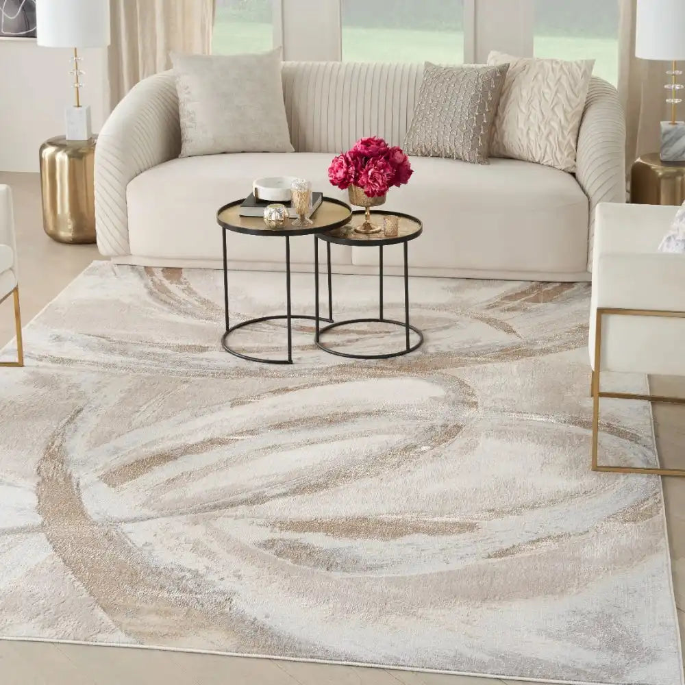 Brushstrokes BSK01 Beige Grey Rug RS