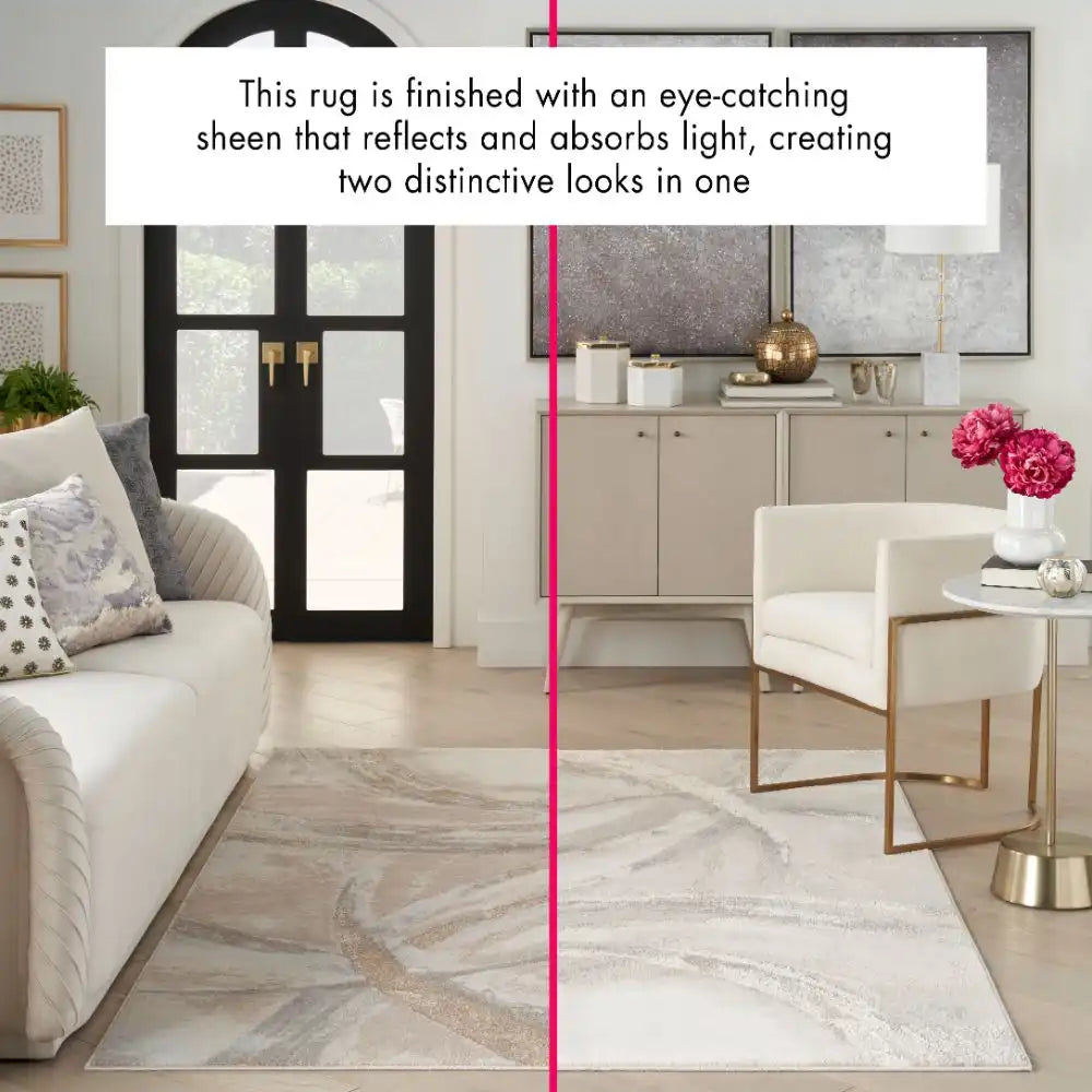 Brushstrokes BSK01 Beige Grey Rug RS