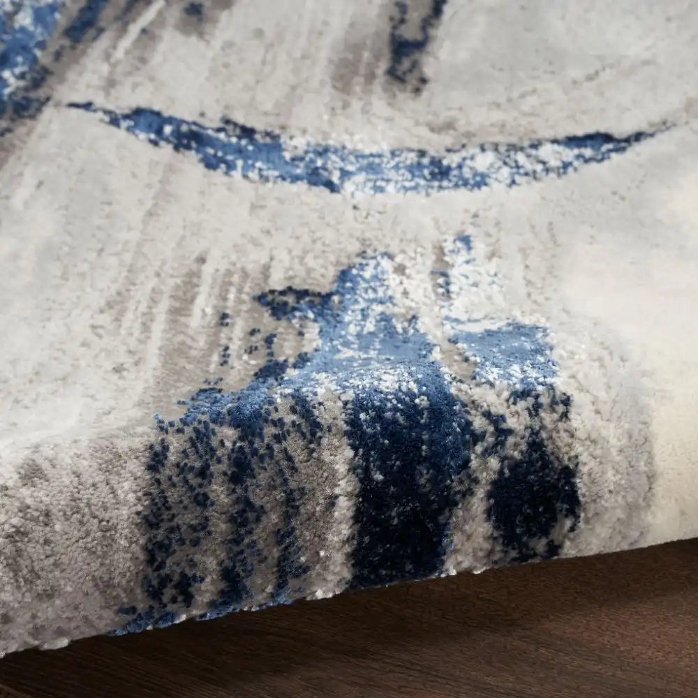Brushstrokes BSK02 Grey Navy Rug RS
