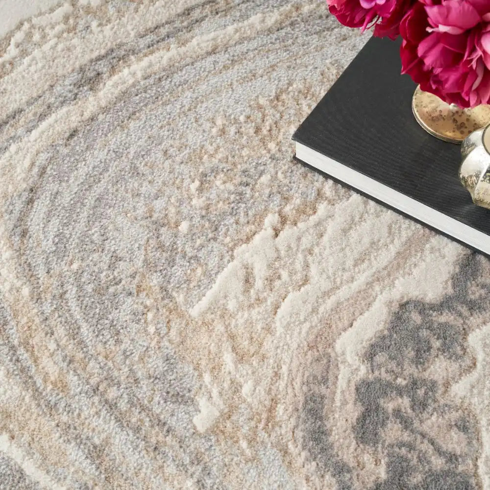 Brushstrokes BSK03 Cream Grey Rug RS
