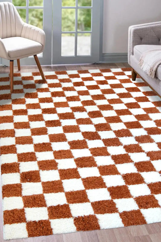Snug Melrose CHECKS TERRACOTTA Rug RS