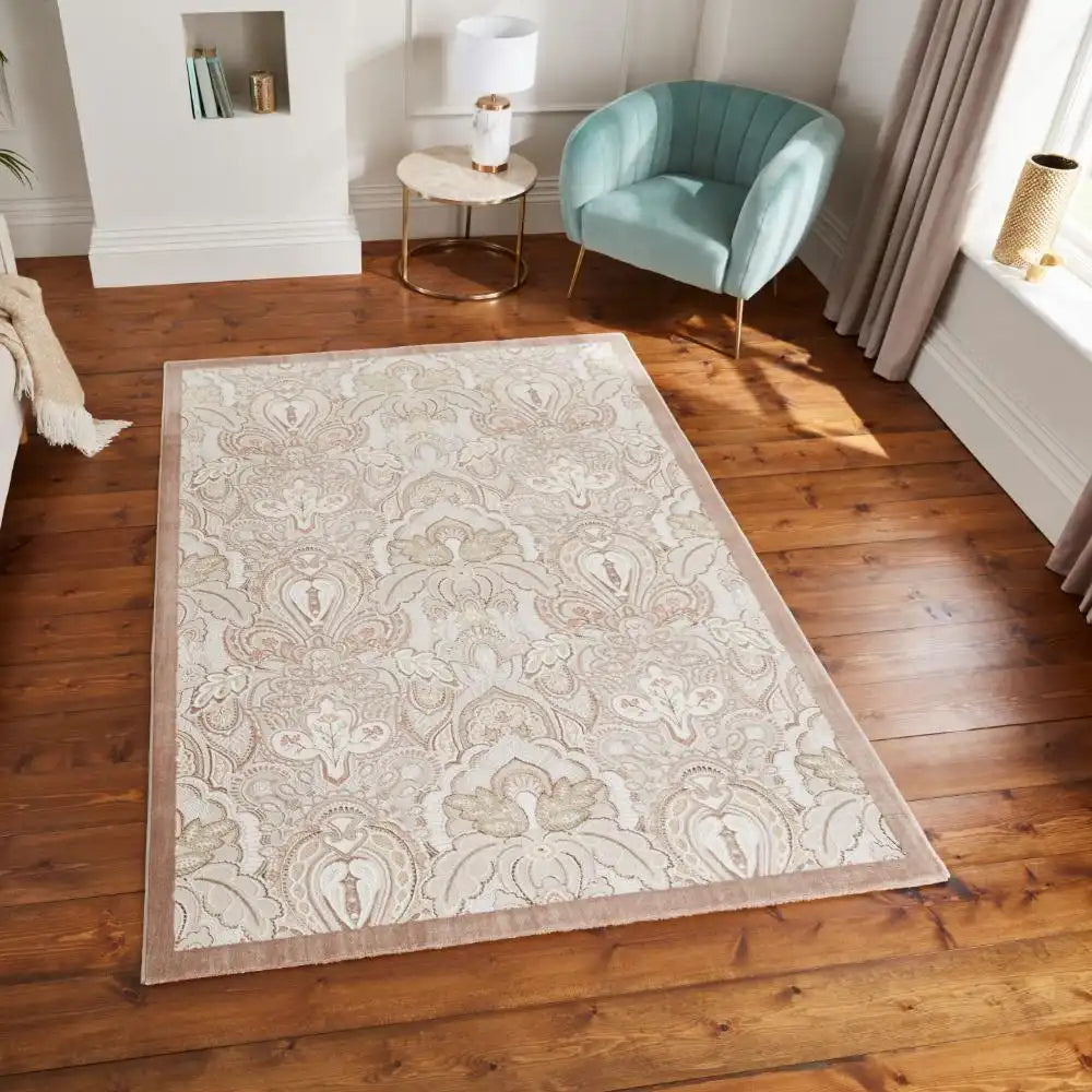 Laurence Llewelyn-Bowen Damask Bronze Rug RS