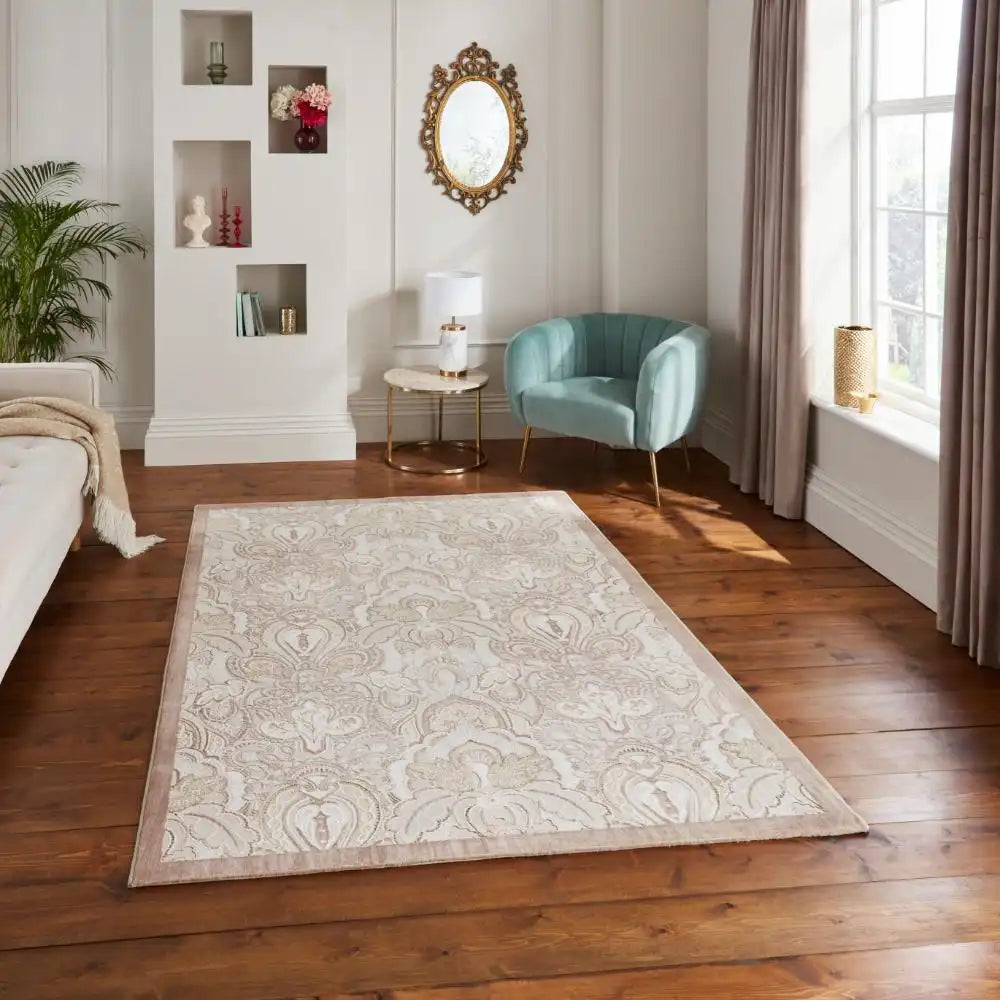 Laurence Llewelyn-Bowen Damask Bronze Rug RS