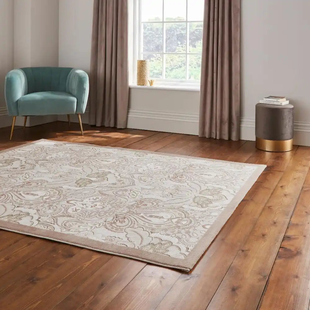 Laurence Llewelyn-Bowen Damask Bronze Rug RS