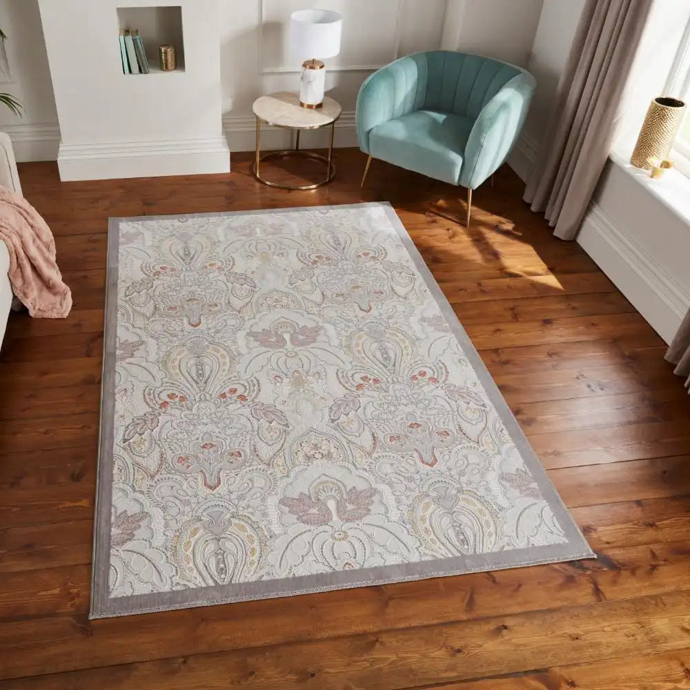 Laurence Llewelyn-Bowen Damask Pearl Rug RS