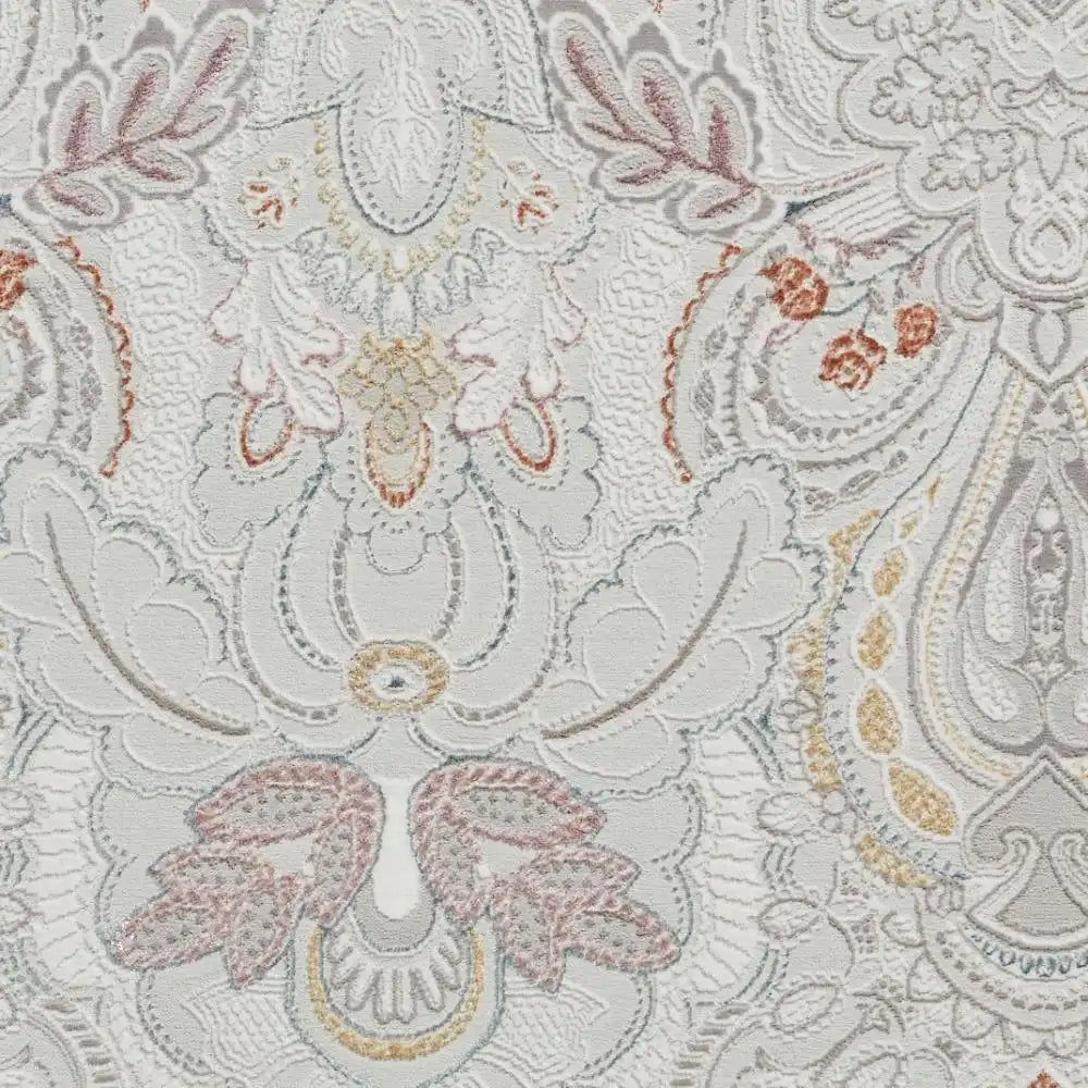 Laurence Llewelyn-Bowen Damask Pearl Rug RS