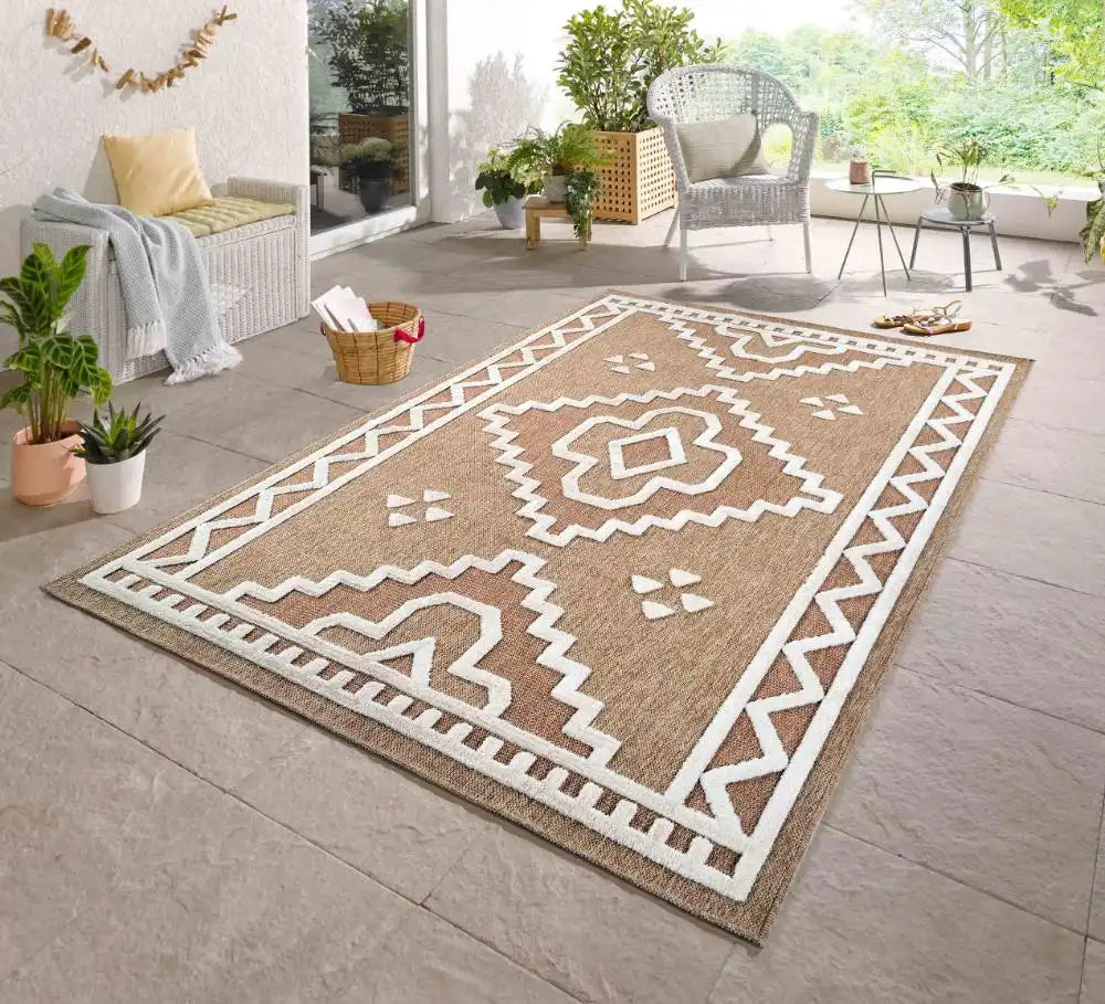 Harper Outdoor Aztec Cream Rug