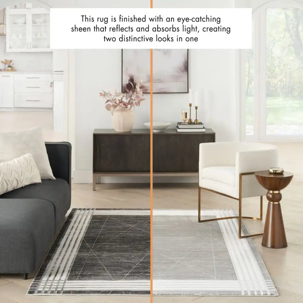 Desire Nourison DSR01 CHARCOAL SILVER Rug RS