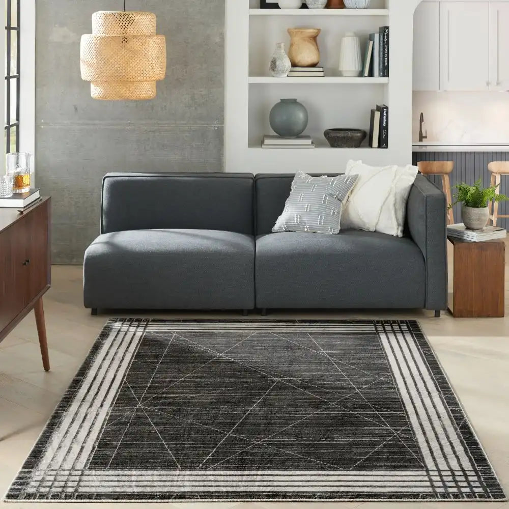 Desire Nourison DSR01 CHARCOAL SILVER Rug RS