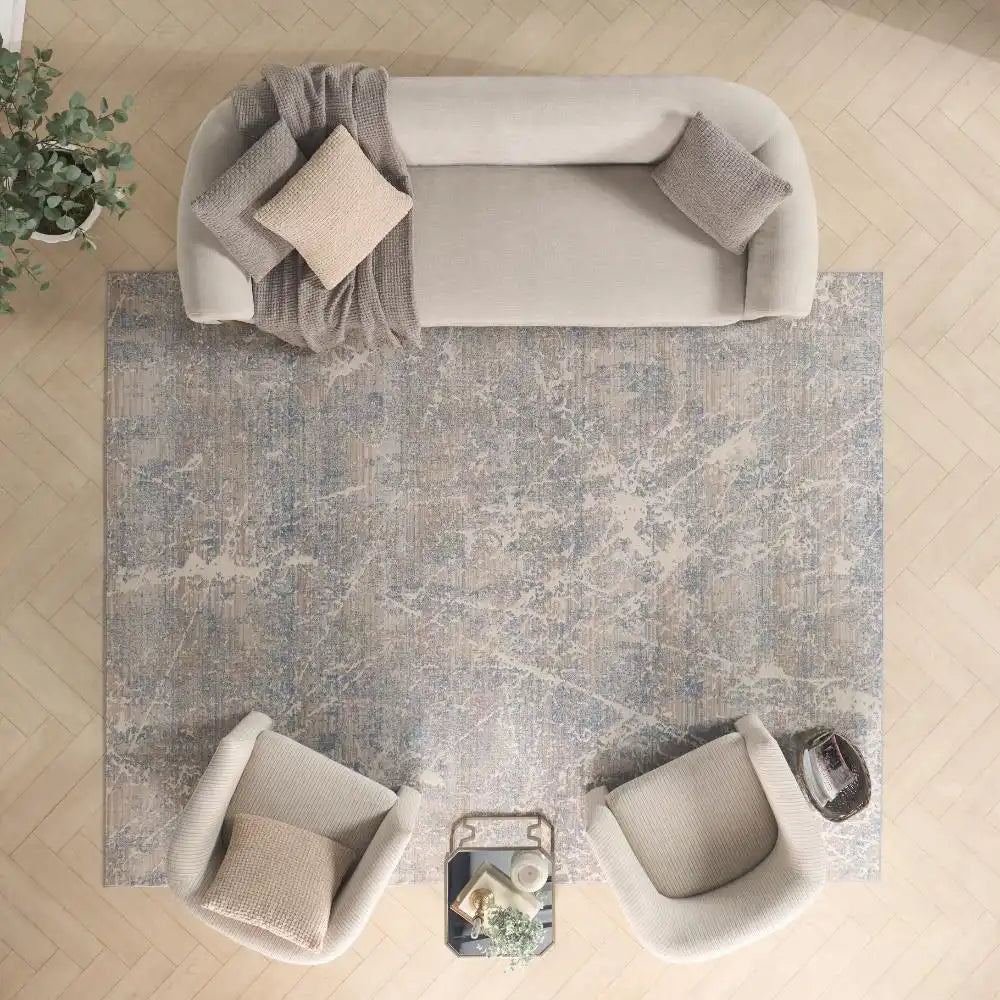 Exhale EXL02 Beige Blue Rug RS