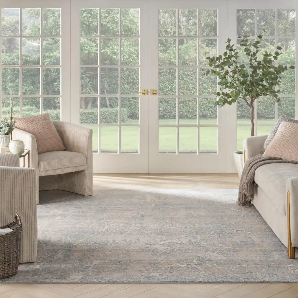 Exhale EXL02 Beige Blue Rug RS