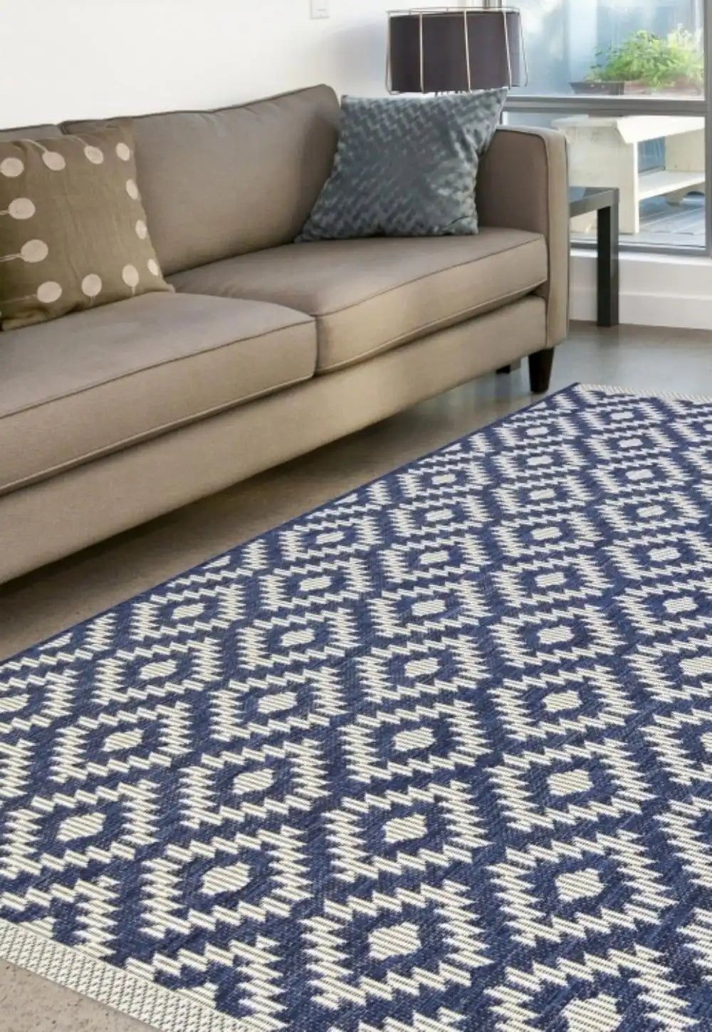 County Indoor Outdoor Genesis NAVY Rug RS