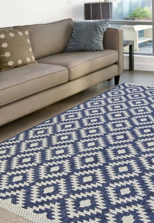 County Indoor Outdoor Genesis NAVY Rug RS