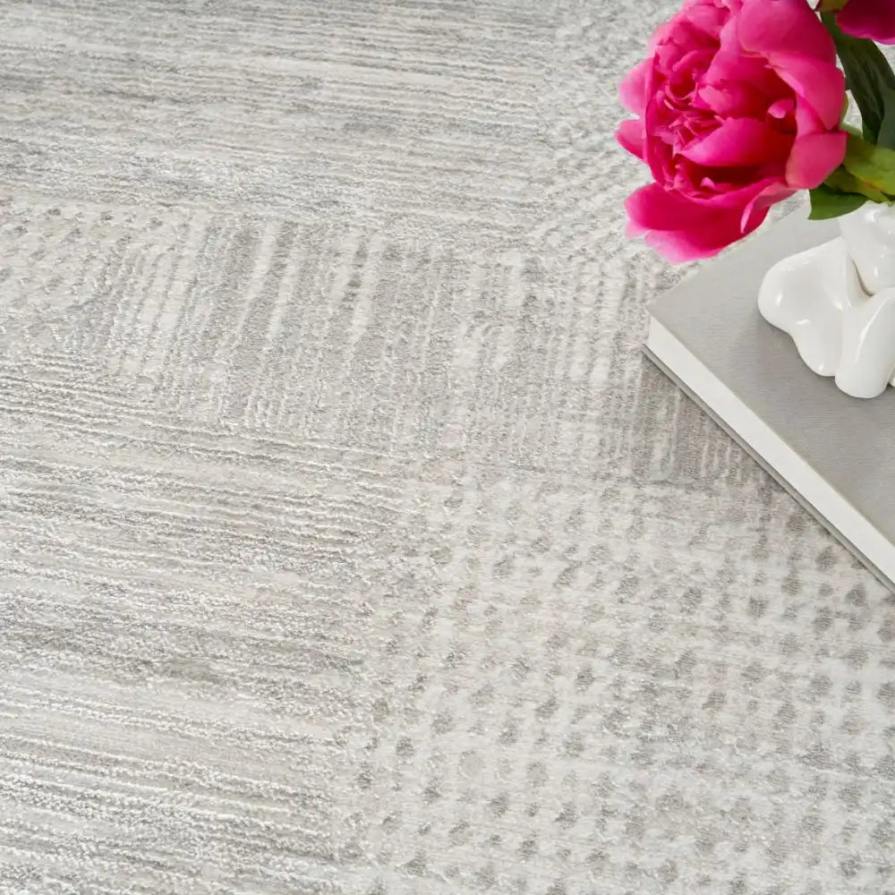 Glitz Nourison GLZ 09 Silver Grey Rug RS