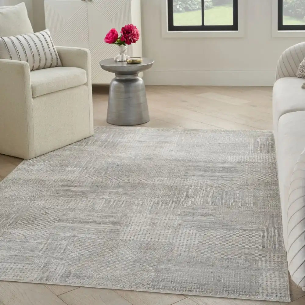 Glitz Nourison GLZ 09 Silver Grey Rug RS