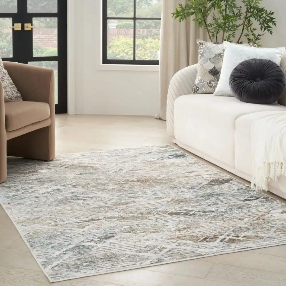 Glitz Nourison GLZ 11 Grey Rug RS