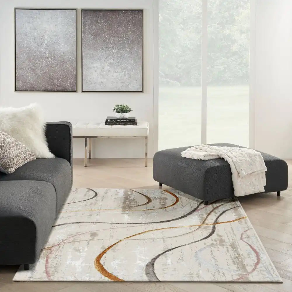 Glitz GLZ01 Ivory Multicolour Rug RS