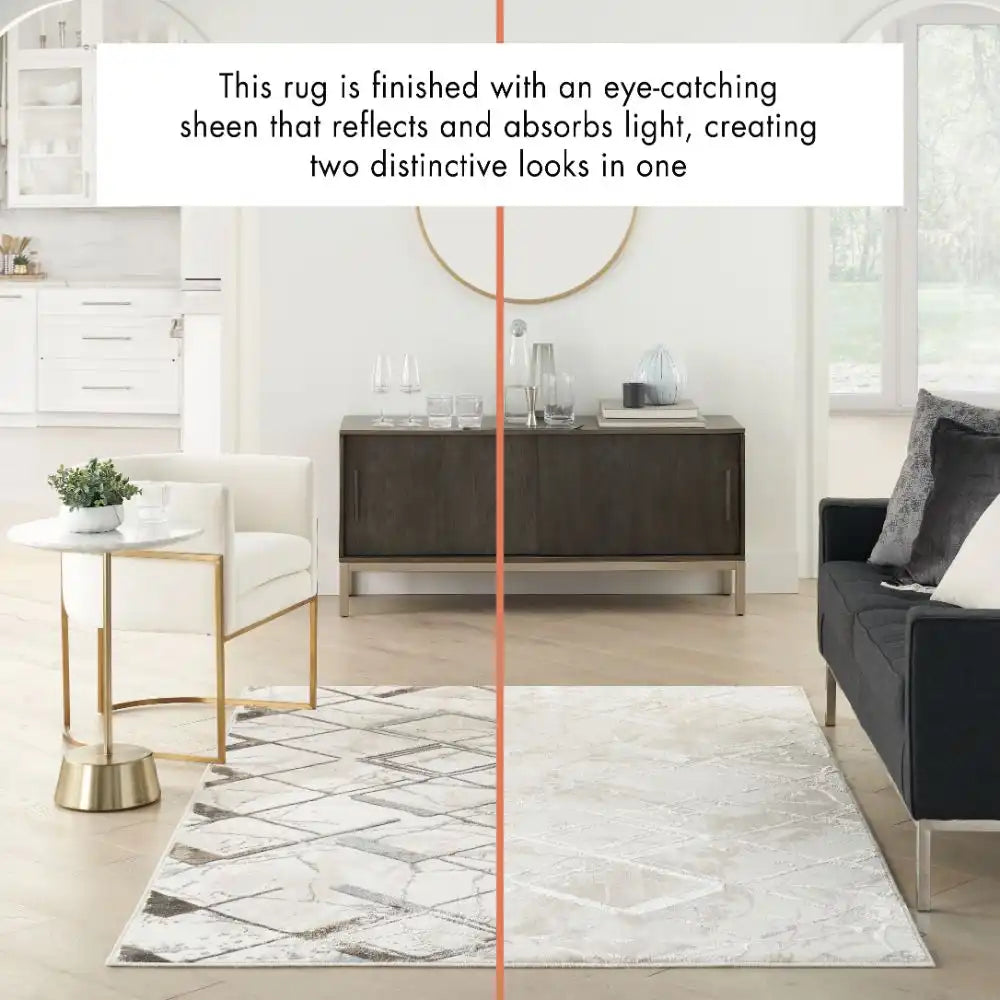 Glitz GLZ02 Ivory Grey Rug RS