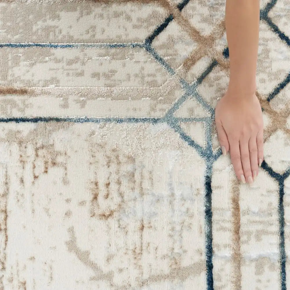Glitz GLZ03 Ivory Taupe Rug RS