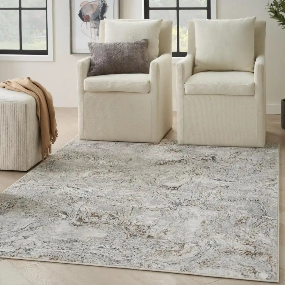 Glitz Nourison GLZ20 Grey Multi Rug RS