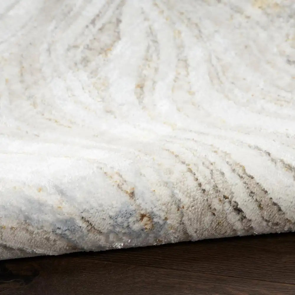 Glitz Nourison GLZ22 Grey Gold Rug RS