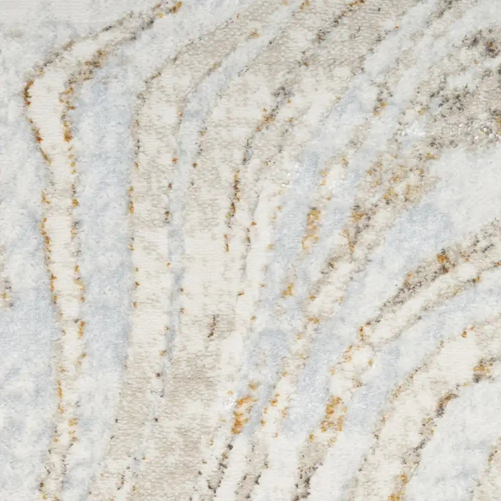 Glitz Nourison GLZ22 Grey Gold Rug RS
