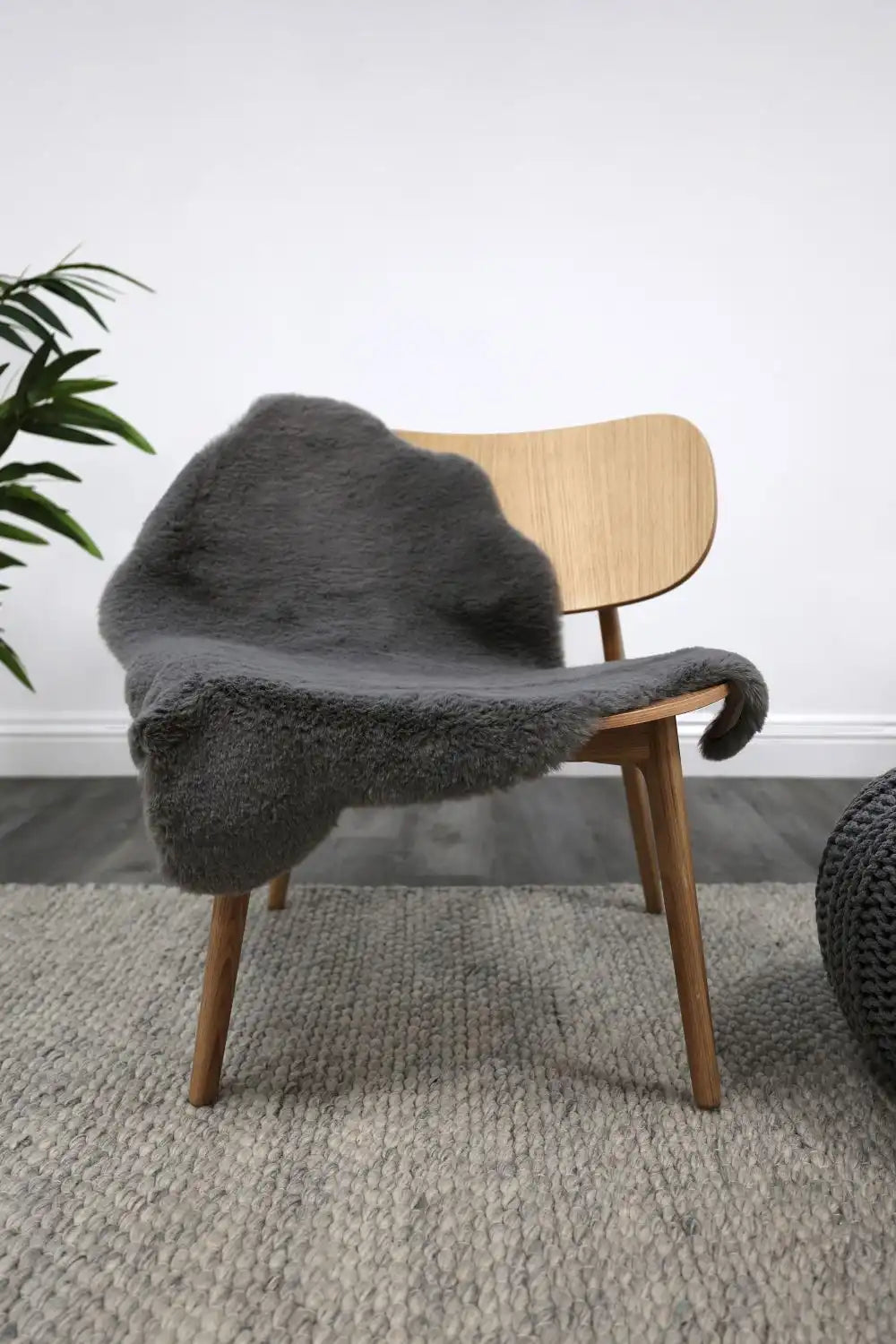 Luxury Faux Fur Melrose Grey Rug RS