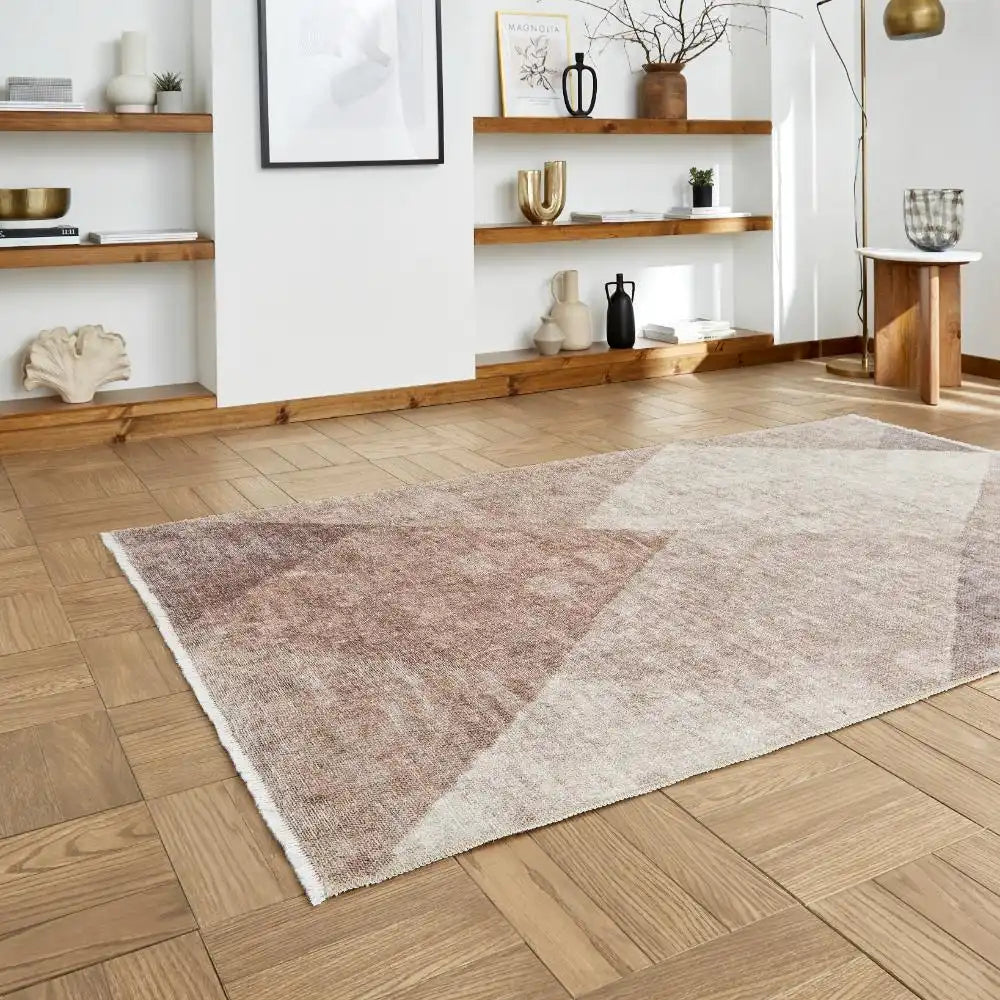 Whisper Think Washable H1065 Beige Brown Rug RS